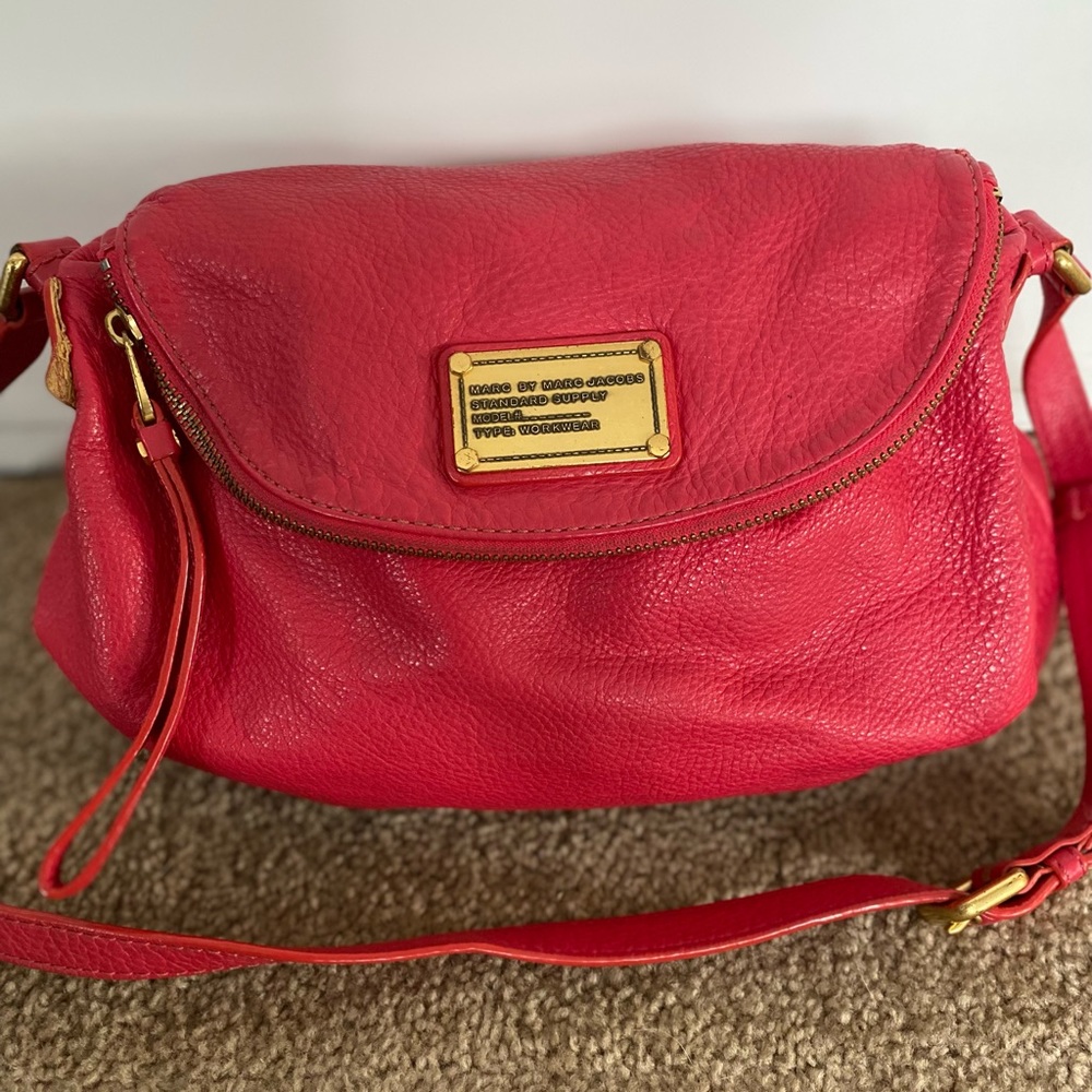 Marc by Marc Jacobs Natasha leather hobo crossbody bag in RARE red apple red